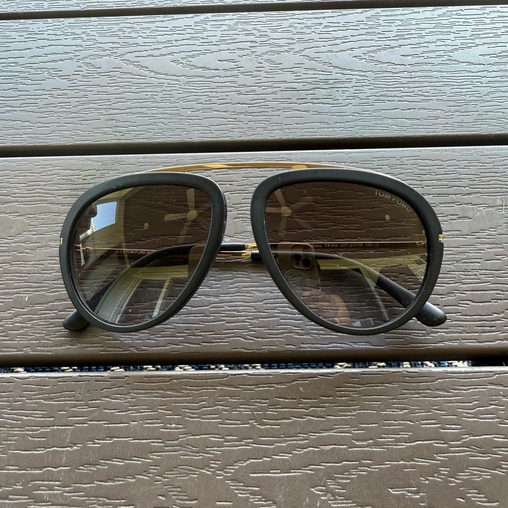 Tom Ford Black and Gold Aviator Shades